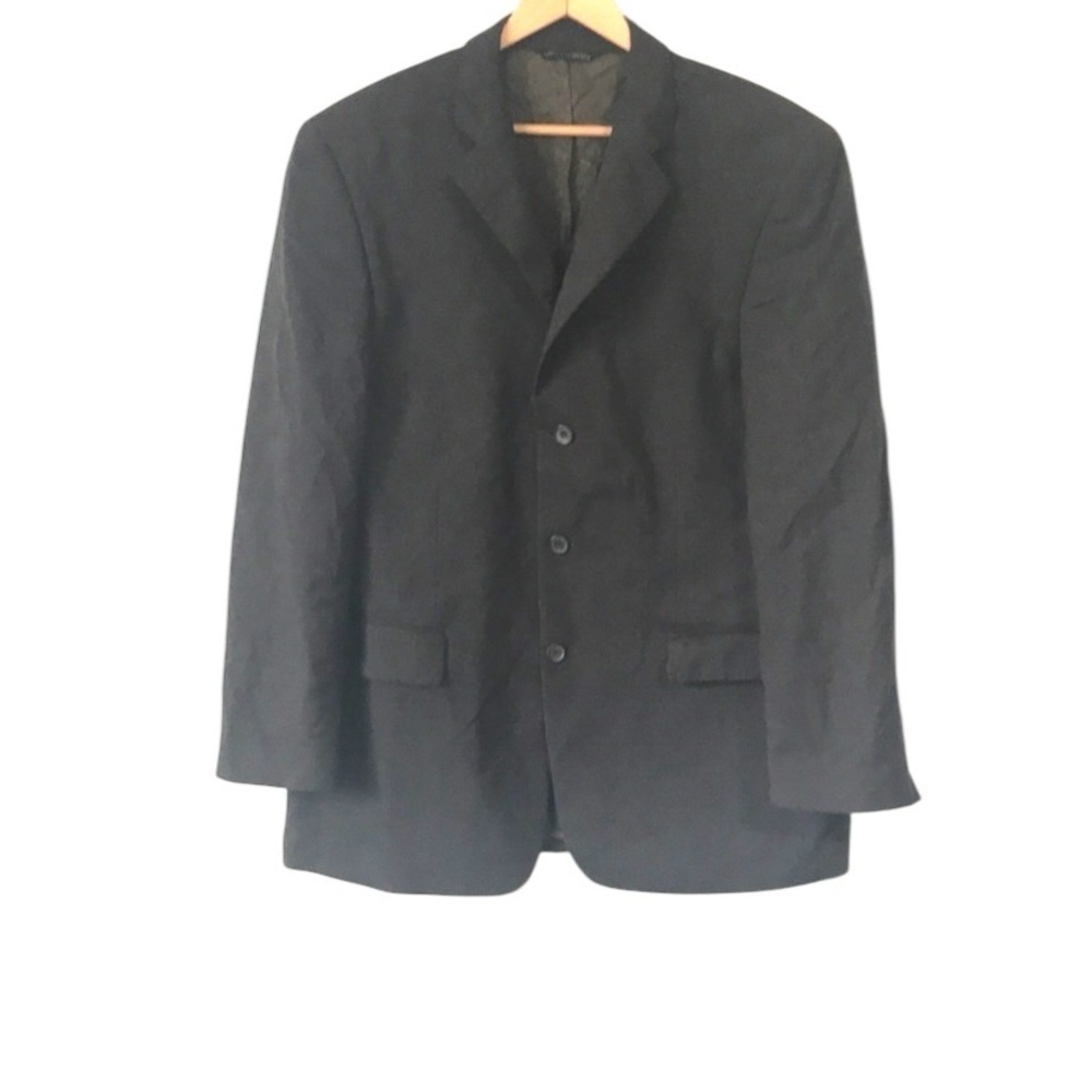 Baracuta soft wool 3 button suit dark grey/brown jacket size 42R pants size 36R